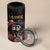 Personalised Sugar Skull Couple Valentine 4 in 1 Can Cooler Tumbler Roses Romantic Love