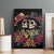 Sugar Skull Couple Valentine Canvas Wall Art Roses Romantic Love