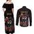 Personalised Sugar Skull Couple Valentine Couples Matching Off Shoulder Maxi Dress and Long Sleeve Button Shirt Roses Romantic Love