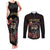 Personalised Sugar Skull Couple Valentine Couples Matching Tank Maxi Dress and Long Sleeve Button Shirt Roses Romantic Love