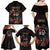 Personalised Sugar Skull Couple Valentine Family Matching Off Shoulder Maxi Dress and Hawaiian Shirt Roses Romantic Love