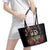 Sugar Skull Couple Valentine Leather Tote Bag Roses Romantic Love