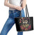 Sugar Skull Couple Valentine Leather Tote Bag Roses Romantic Love