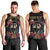 Personalised Sugar Skull Couple Valentine Men Tank Top Roses Romantic Love