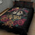 Sugar Skull Couple Valentine Quilt Bed Set Roses Romantic Love