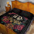 Sugar Skull Couple Valentine Quilt Bed Set Roses Romantic Love