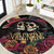 Sugar Skull Couple Valentine Round Carpet Roses Romantic Love