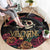 Sugar Skull Couple Valentine Round Carpet Roses Romantic Love