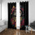 Sugar Skull Couple Valentine Window Curtain Roses Romantic Love