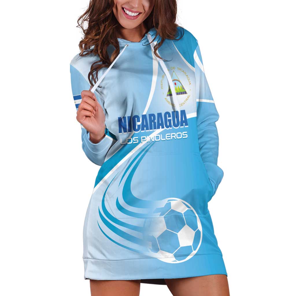 Custom Nicaragua Football Hoodie Dress Vamos Los Pinoleros