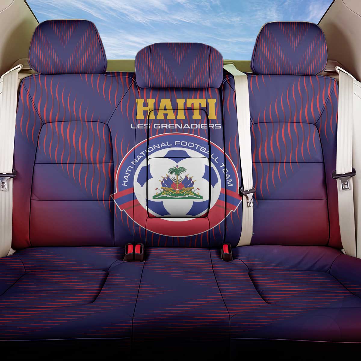 Haiti Football Back Car Seat Cover Come On Les Grenadiers