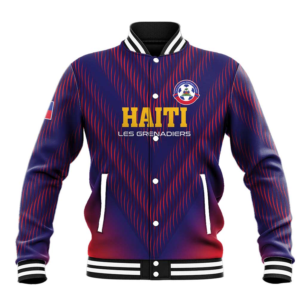 Custom Haiti Football Baseball Jacket Come On Les Grenadiers