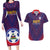 Custom Haiti Football Couples Matching Long Sleeve Bodycon Dress and Hawaiian Shirt Come On Les Grenadiers