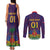 Custom Haiti Football Couples Matching Tank Maxi Dress and Long Sleeve Button Shirt Come On Les Grenadiers