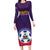 Custom Haiti Football Family Matching Long Sleeve Bodycon Dress and Hawaiian Shirt Come On Les Grenadiers