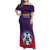 Custom Haiti Football Family Matching Off Shoulder Maxi Dress and Hawaiian Shirt Come On Les Grenadiers