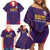 Custom Haiti Football Family Matching Off Shoulder Short Dress and Hawaiian Shirt Come On Les Grenadiers