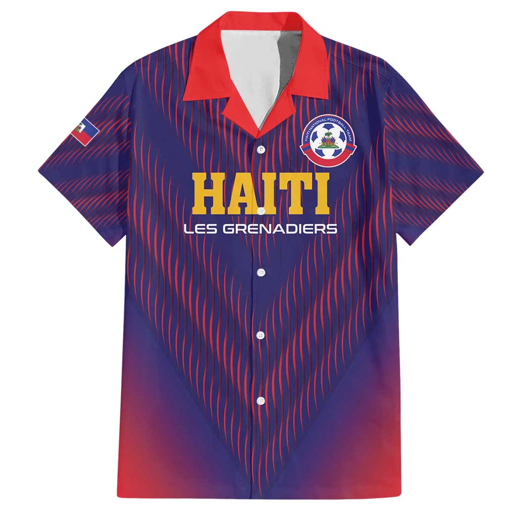 Custom Haiti Football Hawaiian Shirt Come On Les Grenadiers