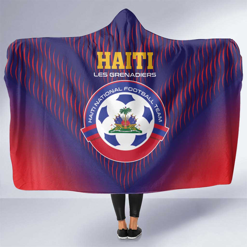 Haiti Football Hooded Blanket Come On Les Grenadiers