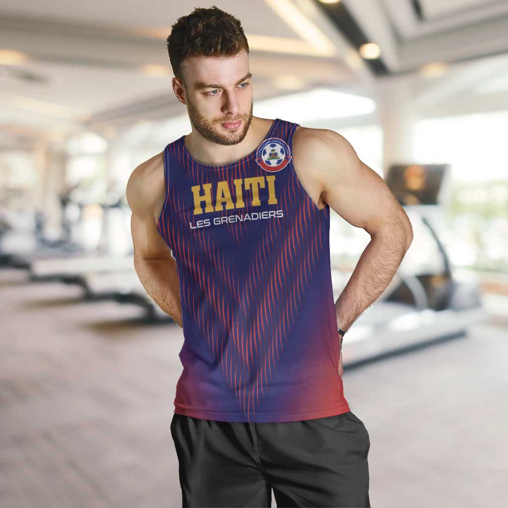 Custom Haiti Football Men Tank Top Come On Les Grenadiers