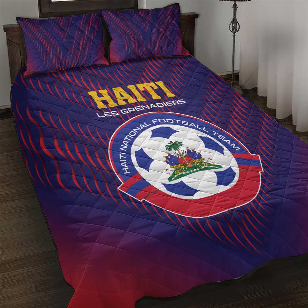 Haiti Football Quilt Bed Set Come On Les Grenadiers