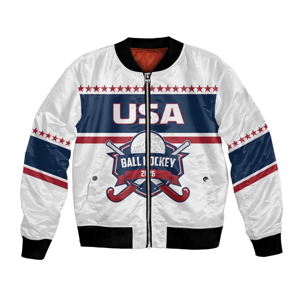 Custom Ball Hockey 2026 USA Bomber Jacket US Team Go Champions