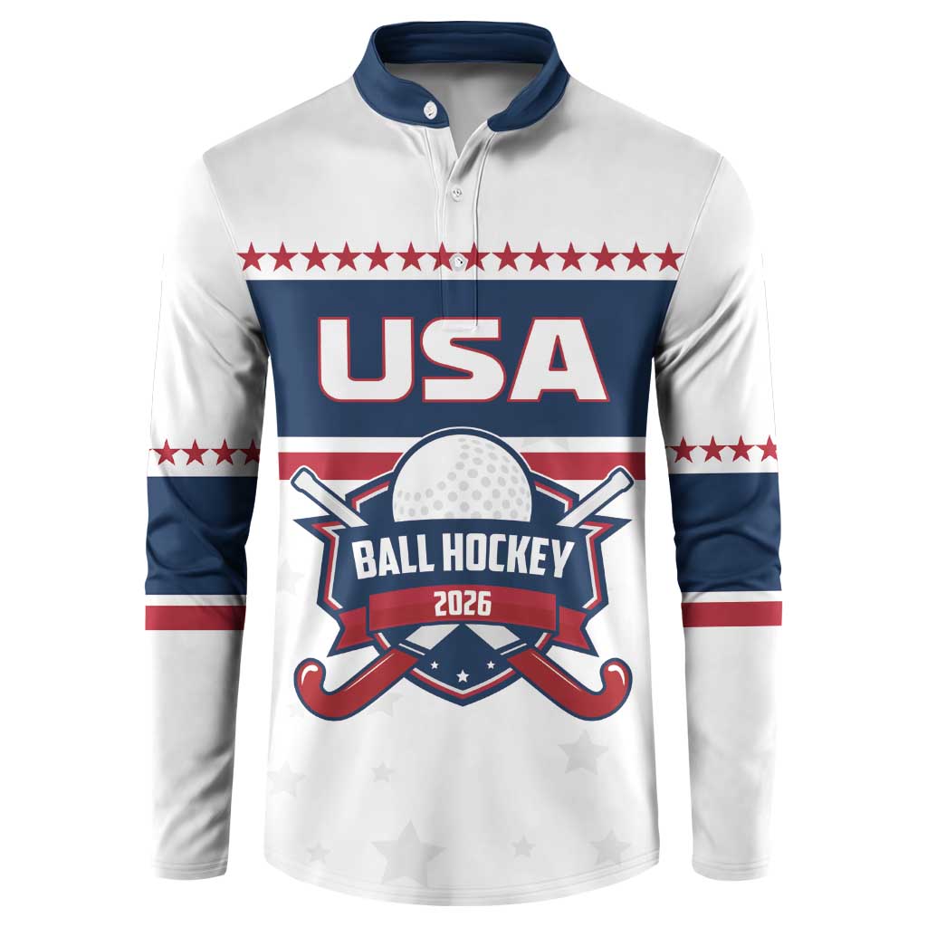 Custom Ball Hockey 2026 USA Button Sweatshirt US Team Go Champions