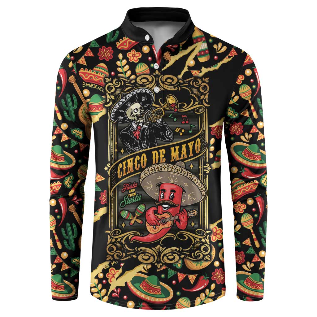 Mexico Cinco de Mayo Button Sweatshirt Fiesta and then Siesta