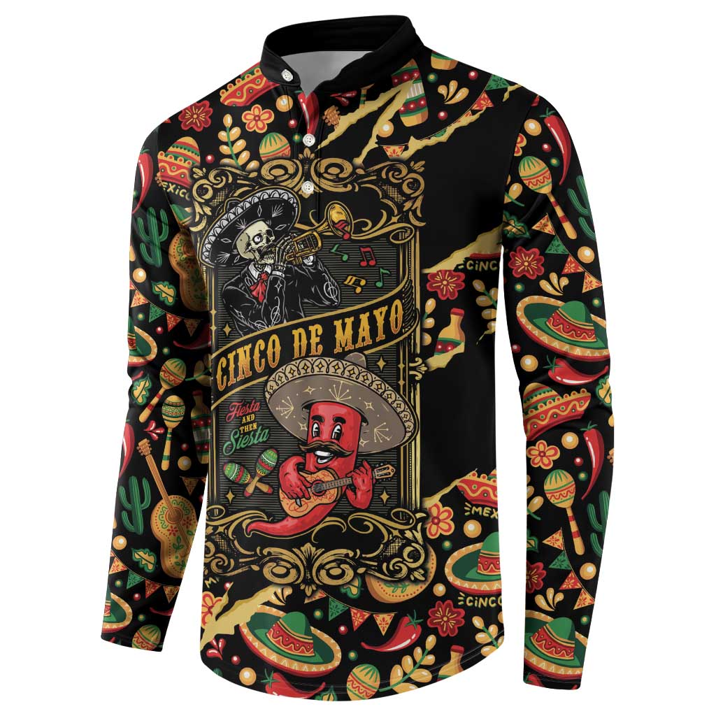 Mexico Cinco de Mayo Button Sweatshirt Fiesta and then Siesta