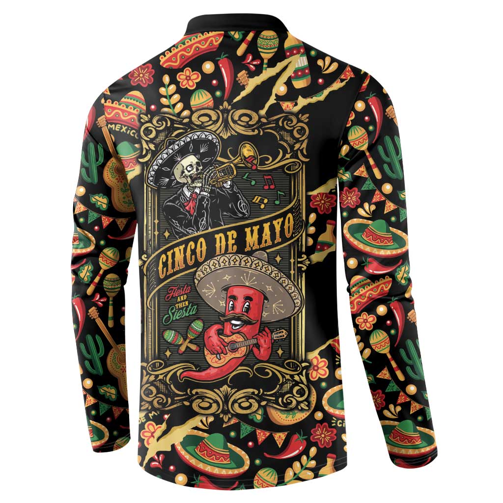 Mexico Cinco de Mayo Button Sweatshirt Fiesta and then Siesta