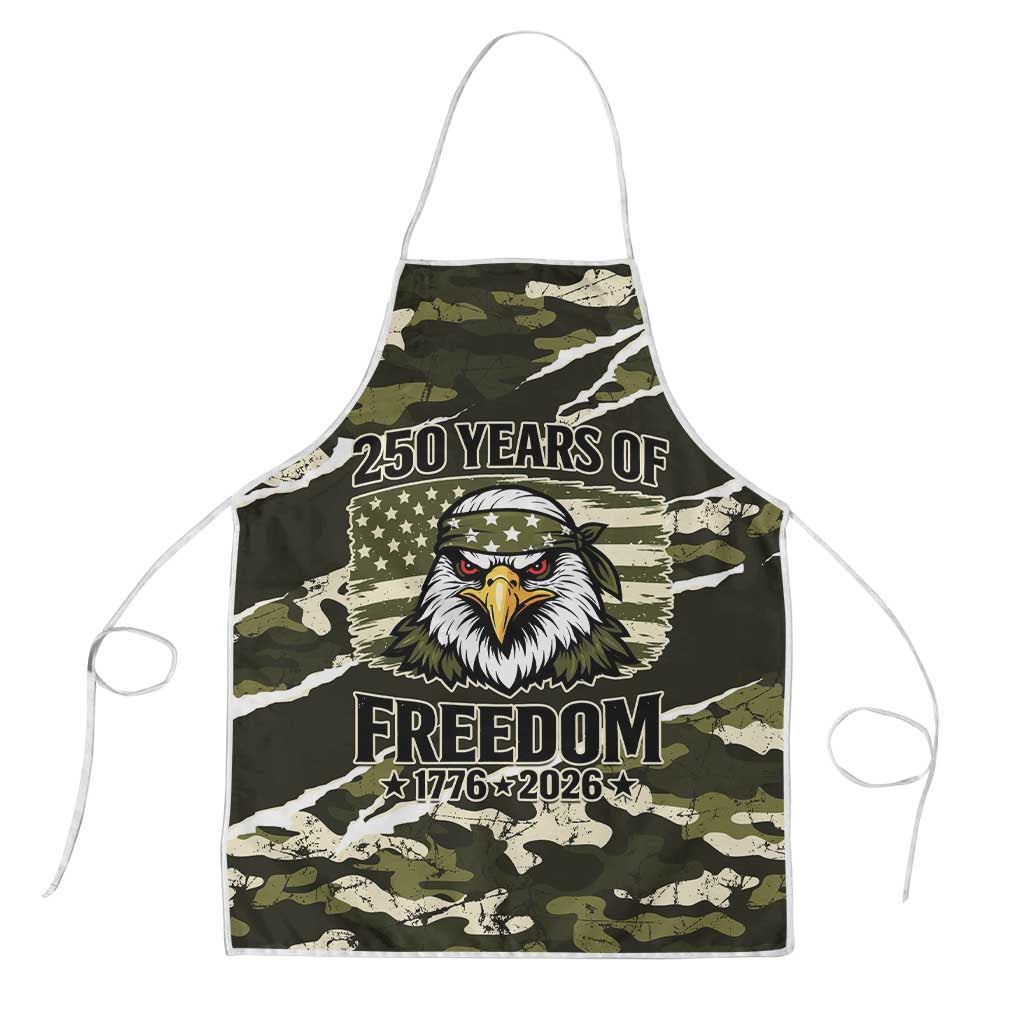 USA 250th Anniversary Apron Eagle Camouflage Zipper Stylized