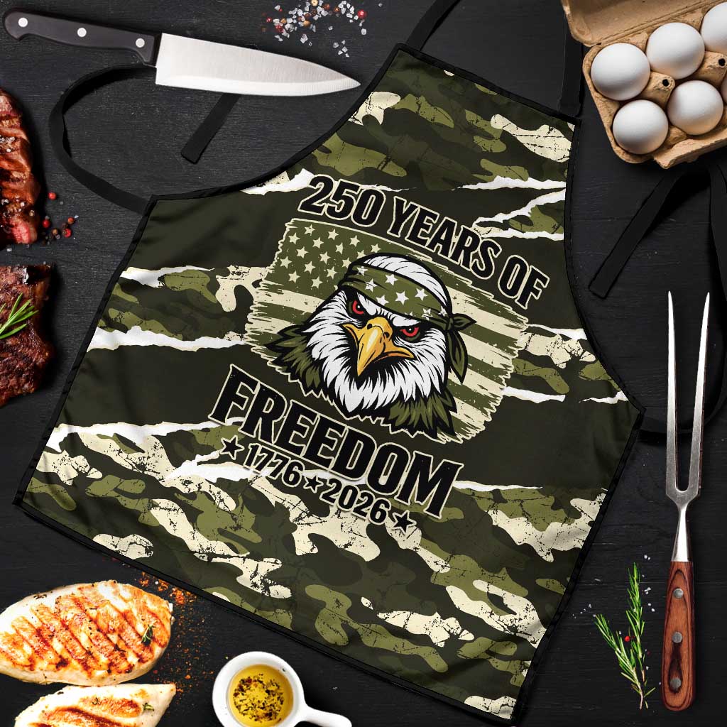 USA 250th Anniversary Apron Eagle Camouflage Zipper Stylized