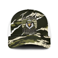 USA 250th Anniversary Baseball Net Cap Eagle Camouflage Zipper Stylized