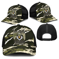 USA 250th Anniversary Baseball Net Cap Eagle Camouflage Zipper Stylized