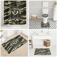 USA 250th Anniversary Bathroom Set Eagle Camouflage Zipper Stylized