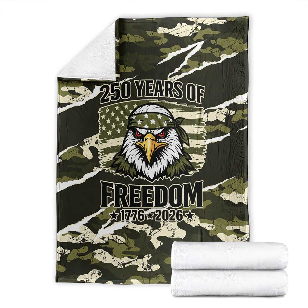 USA 250th Anniversary Blanket Eagle Camouflage Zipper Stylized