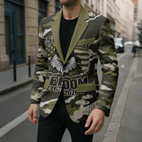 Personalized USA 250th Anniversary Blazer Eagle Camouflage Zipper Stylized