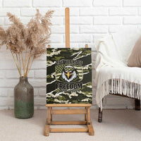 USA 250th Anniversary Canvas Wall Art Eagle Camouflage Zipper Stylized