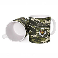 Personalized USA 250th Anniversary Ceramic Mug Eagle Camouflage Zipper Stylized