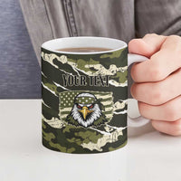 Personalized USA 250th Anniversary Ceramic Mug Eagle Camouflage Zipper Stylized