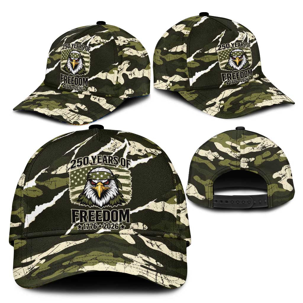 USA 250th Anniversary Classic Cap Eagle Camouflage Zipper Stylized