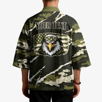 Personalized USA 250th Anniversary Kimono Eagle Camouflage Zipper Stylized