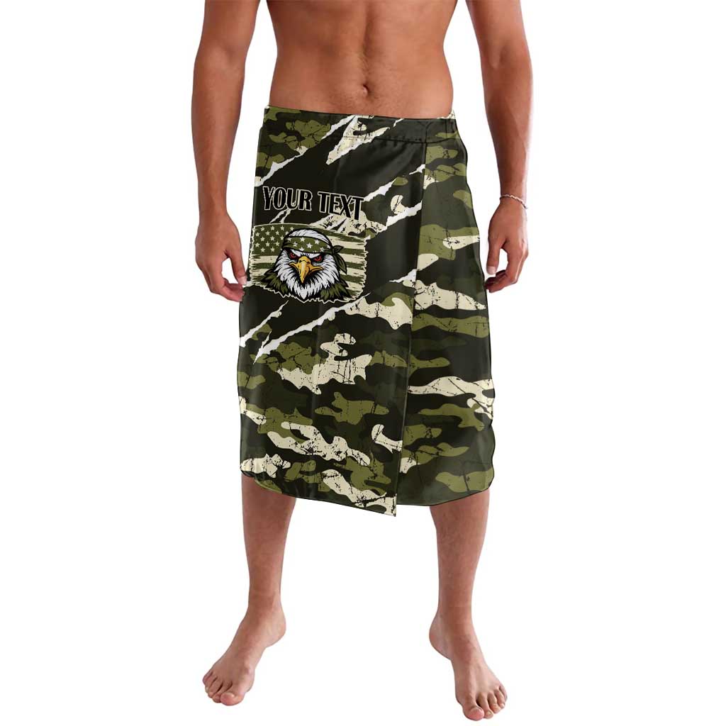 Personalized USA 250th Anniversary Lavalava Eagle Camouflage Zipper Stylized