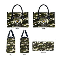 USA 250th Anniversary Leather Bag Eagle Camouflage Zipper Stylized