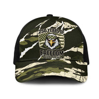 USA 250th Anniversary Mesh Trucker Cap Eagle Camouflage Zipper Stylized