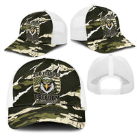 USA 250th Anniversary Mesh Trucker Cap Eagle Camouflage Zipper Stylized