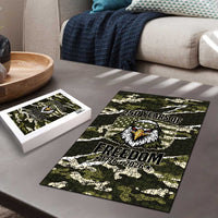 USA 250th Anniversary Puzzle Eagle Camouflage Zipper Stylized