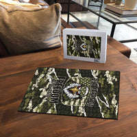 USA 250th Anniversary Puzzle Eagle Camouflage Zipper Stylized