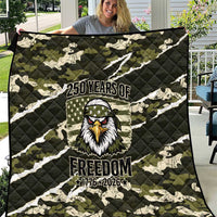 USA 250th Anniversary Quilt Eagle Camouflage Zipper Stylized