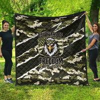 USA 250th Anniversary Quilt Eagle Camouflage Zipper Stylized